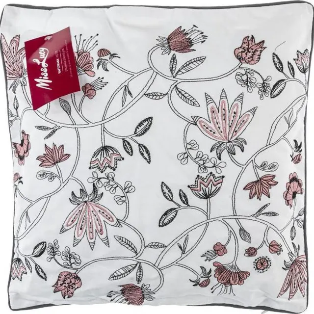 MissLucy Miss Lucy - Aster - Kussenhoes – Kussensloop – Sierkussen – Sierkussenhoes – 41 x 41 cm - Wit