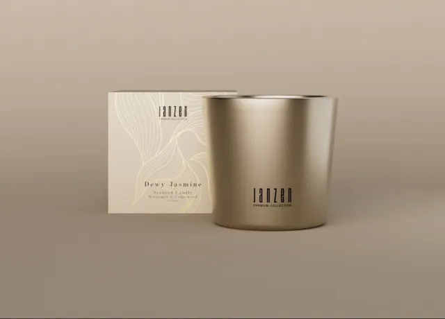 Janzen Scented Candle Dewy Jasmine Goud