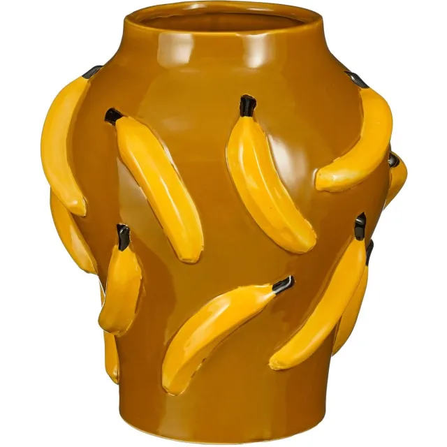 Mica Decorations Vaas Moza - 26.5x26.5x30 cm - Keramiek - Geel