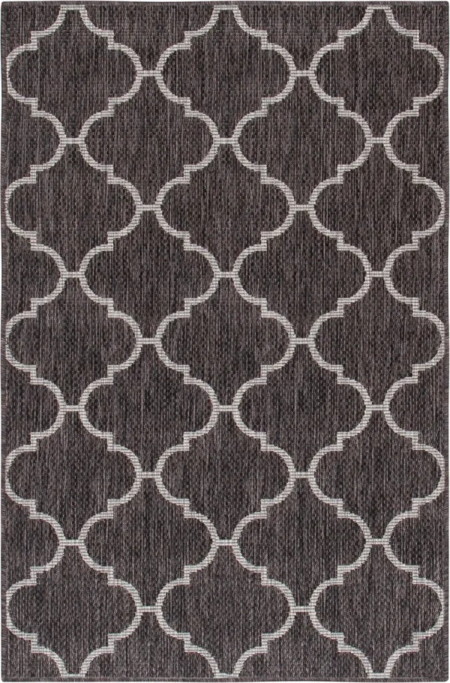 Dutch Lifestyle Vloerkleed Trellis Black 160x230cm - Indoor/Outdoor Zwart