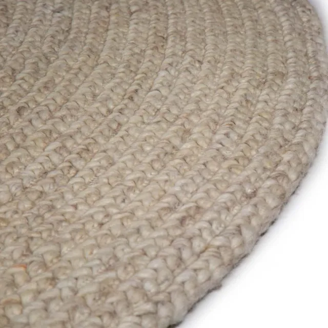 Brinker Carpets Bellano Cloud White 815 Vloerkleed - Ø 200 cm - Ivoor - Rond - Viscose, Wol - Eetkamer, Woonkamer - Gespikkeld - Boho, Landelijk, Modern