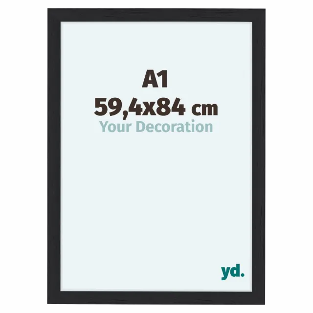 yd. Your Decoration - Fotolijst A1 59,4x84 cm - MDF - Zwart Houtnerf - Como