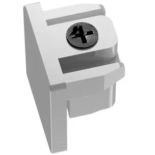 Fantasia Micro Line eindkap in wit aluminium, IP20 - sluit het open uiteinde van het railsysteem af
