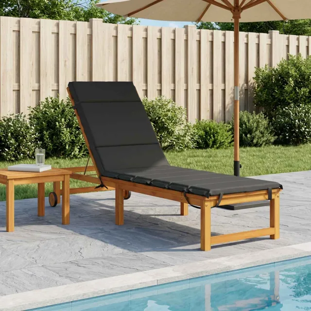 vidaXL Ligstoel Kussen GEMERT 100% Polyester Antraciet 200 x 60 x 3 cm Anthraciet