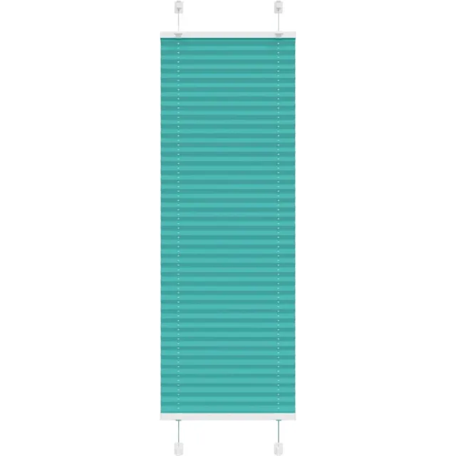 vidaXL Plisségordijn - 50x100 - cm - stofbreedte - 59,4 - cm - polyester petroleumgroen