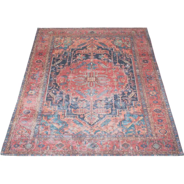Veer Carpets Vloerkleed Heris Red 01 - 200 x 290 cm - Laagpolig Vloerkleed – Vintage / Klassiek Design Rood