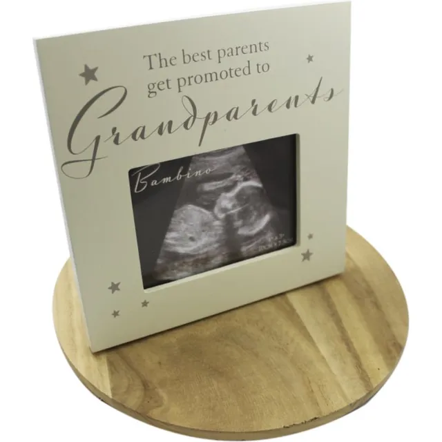 Bambino echo fotolijstje the best parents get promoted to grandparents ivoorkleurig