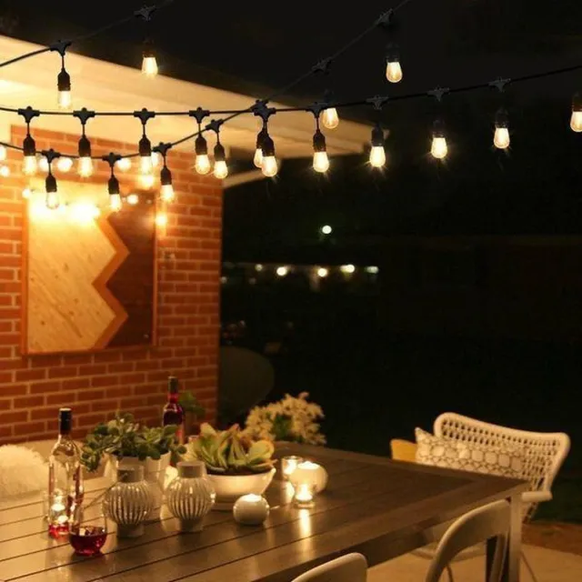 ABC-Led Led prikkabel DIMBAAR - 10 lampen - 10 meter lichtsnoer - IP44 - 220 V + smart dimmer