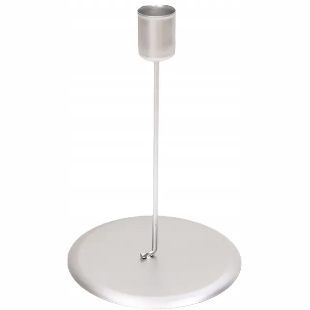 Emized Matte Zilveren Kandelaar, Ø2,1 cm x H15 cm Matte Silver