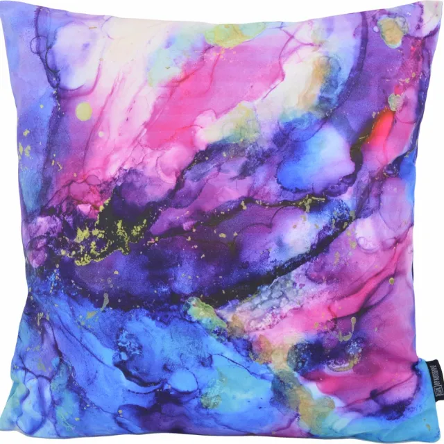 Gek op Kussens! Color Explosion #1 Kussenhoes | Katoen / Polyester | 45 x 45 cm Blauw/Paars