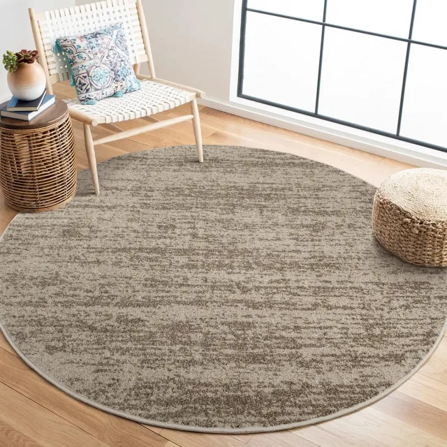 Muratap Relax Oslo - Laagpolig Effen Vloerkleed - Rond - Modern Tapijt - Beige- 120 CM Ø