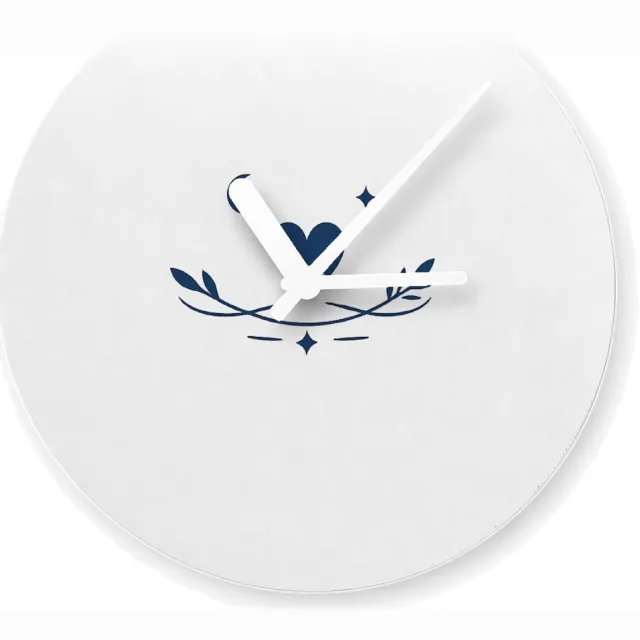 Mr Cadeautjes Glazen klok Ø 20 - design Een compacte waarderingsprint voor een zorg- of onderwijsfig | cadeau Wit