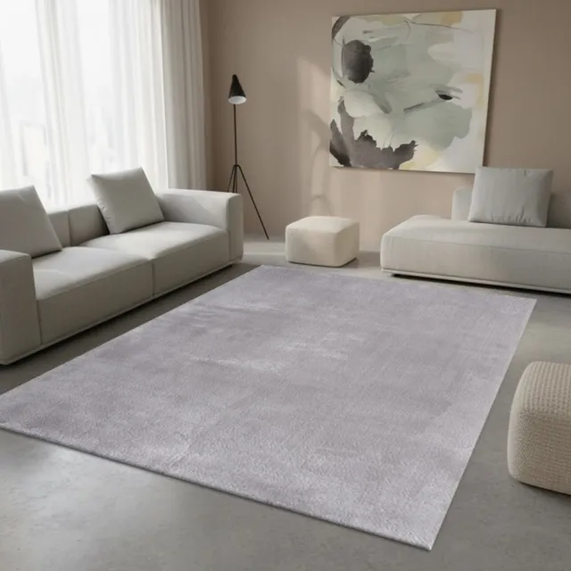 TapisTrend Harig tapijt Grijs 80x300 cm Effen, wasbaar, antislip vloerkleed met een zachte pool van 19 mm voor de woonkamer, slaapkamer en eetkamer