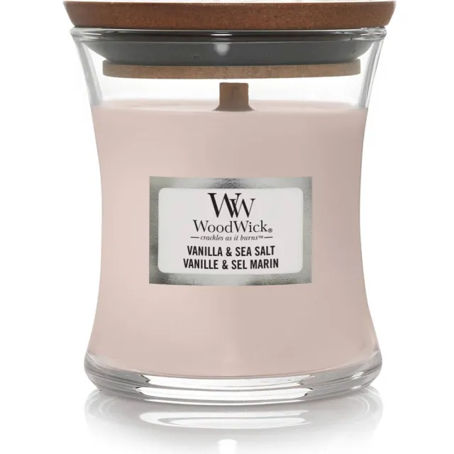 WoodWick geurkaars Vanilla & Sea Salt Mini