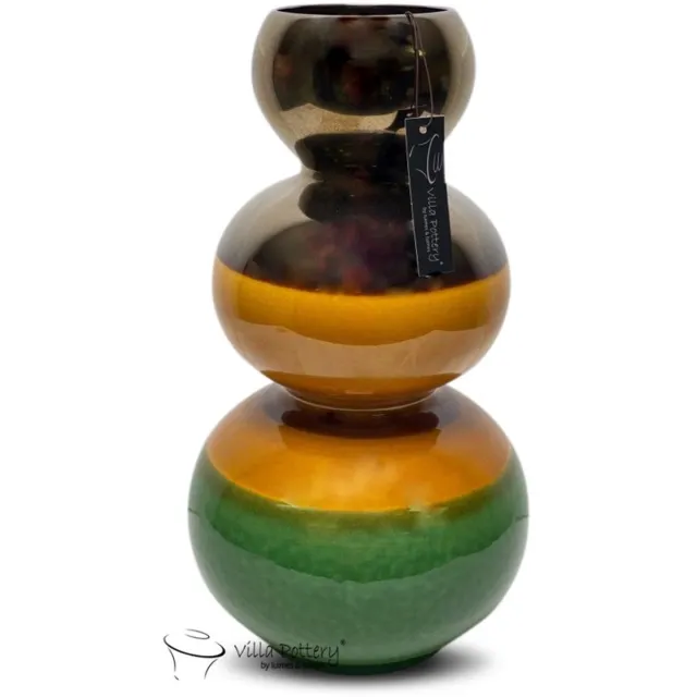 Villa Pottery AndesTrio Goud Geel Groen 25x32