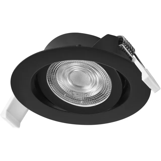 Osram Spot Set LED inbouwspot, 4,9W, 2700K, plafondspot 36°, zwart, aluminium/kunststof, draaibaar, set van 3