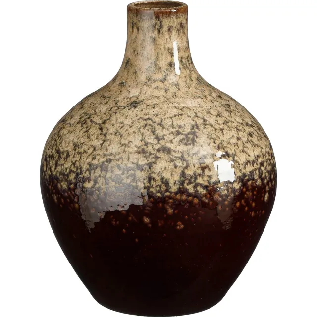 Goossens Vaas Amalia - bruin - keramiek - 28 x 35 x 28 keramiek bruin