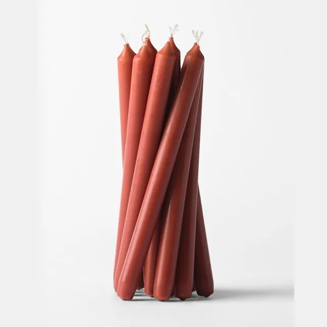 HEMA Lange huishoudkaarsen ⌀2.2x29cm donkeroranje - 12 stuks (donkeroranje)