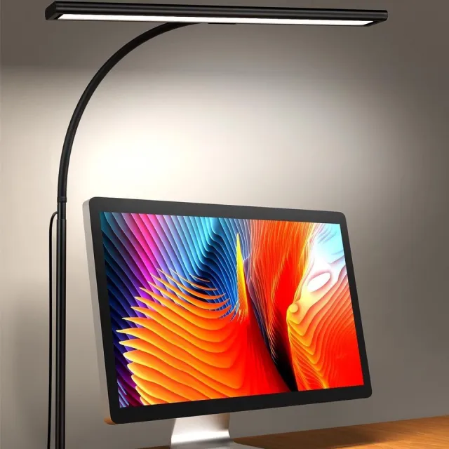 Kavo Bureaulamp - Bureaulamp LED - Bureaulamp Met Klem - Dimmable LED Desk Lamp - Desk Lamps - Zwart - 10cm x 30cm x 70cm