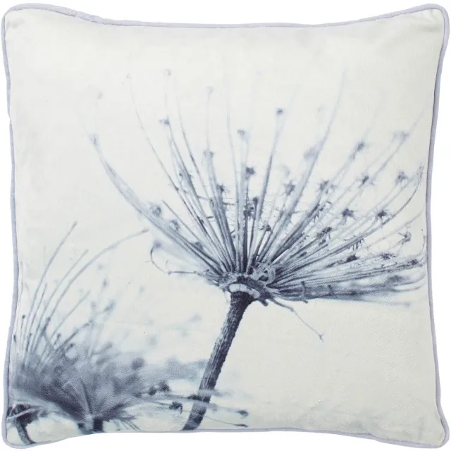 Dutch Decor VREESE - Kussenhoes velvet 45x45 cm - lila - wit - pasteltint - botanisch