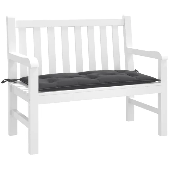 vidaXL Tuinbankkussen 100x50x7 cm stof gemêleerd antracietkleurig