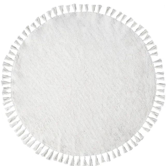 Beliani MITSOBI - Vloerkleed - Wit - 120 cm - Katoen