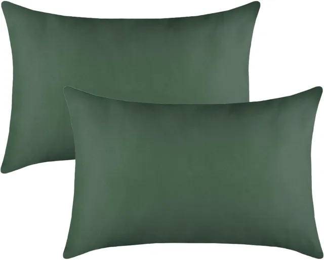 Stof Textile sierkussen Hawaii - 4x - donkergroen - 40 x 60 cm - bank kussens - binnen/buiten - polyester