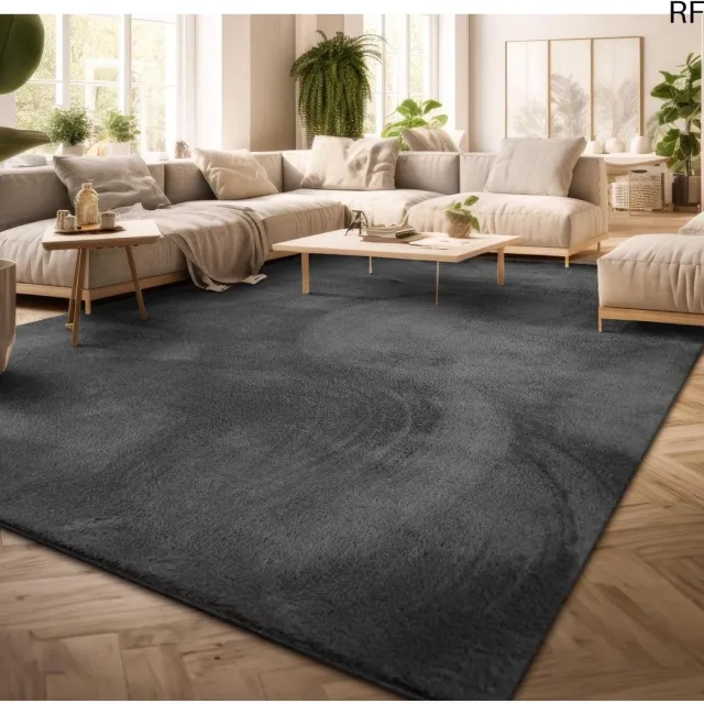 RFWR Laagpolig Vloerkleed Voor Woonkamer - Wasbaar Geel Antraciet 160x220 cm
