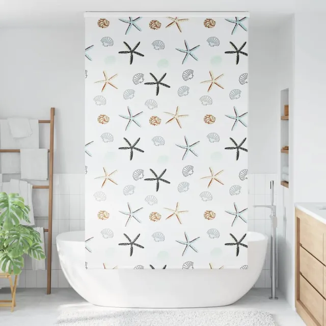 vidaXL Doucherolgordijn met cassette 130x240 cm stofbreedte 126 cm meerkleurig