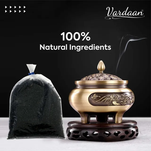 Vardaan Zwarte Wierook Korrels - Klassieke Liturgische Wierook Korrels - Hoogwaardige Wierook Korrels - Vardaan Wierook Korrels - 100 gram