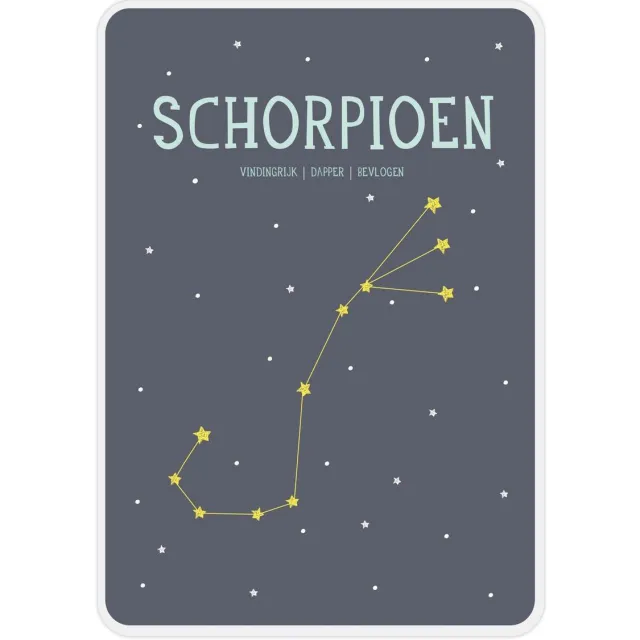 Milestone™ Milestone - Sterrenbeeld Posterkaart - Schorpioen