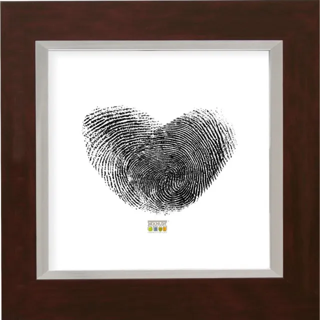 Deknudt Frames fotolijst S41NH4 - bruin met zilverbies - 50x50 cm