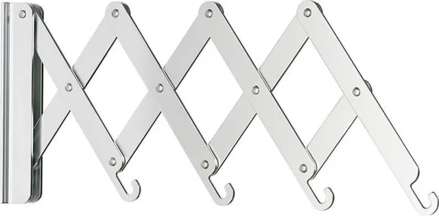Pieper concept Wandkapstok Flexxo Geanodiseerd aluminium Zilver