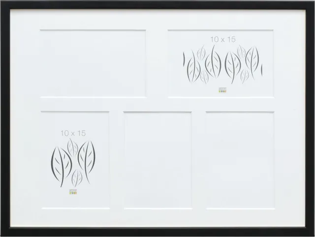 Deknudt Frames multifotolijst S41JL2 P5 - zwart - 5 foto's 10x15 cm