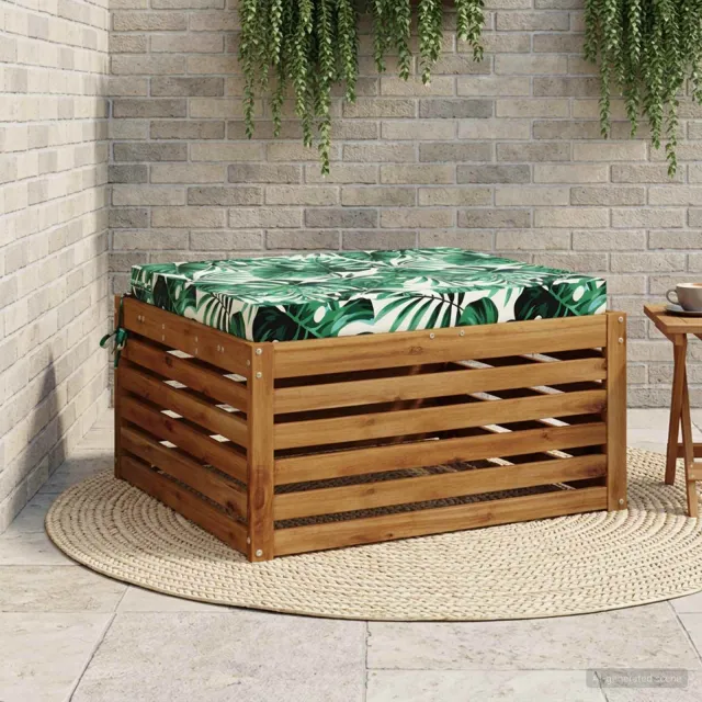 vidaXL Zitkussens SOEST 100% Polyester Bladpatroon 70 x 70 x 7 cm Groen
