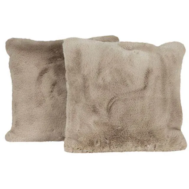Lavella Pelus kussenhoes | 2 stuks 45x45 cm bruin