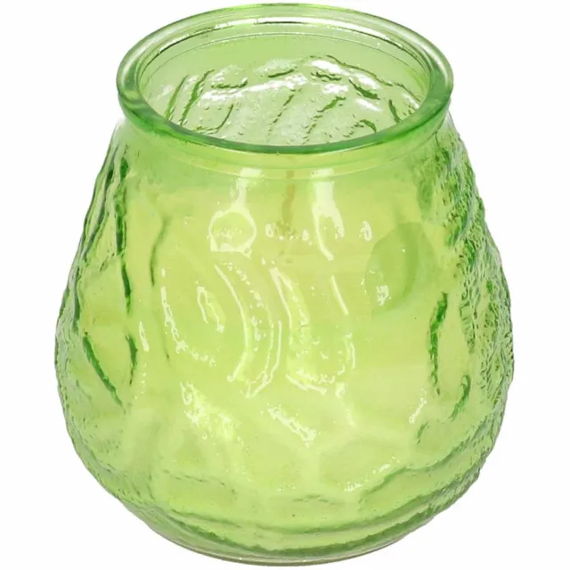 H&S Collection windlicht - groen - glas - citrus geur - 48 branduren - geurkaars