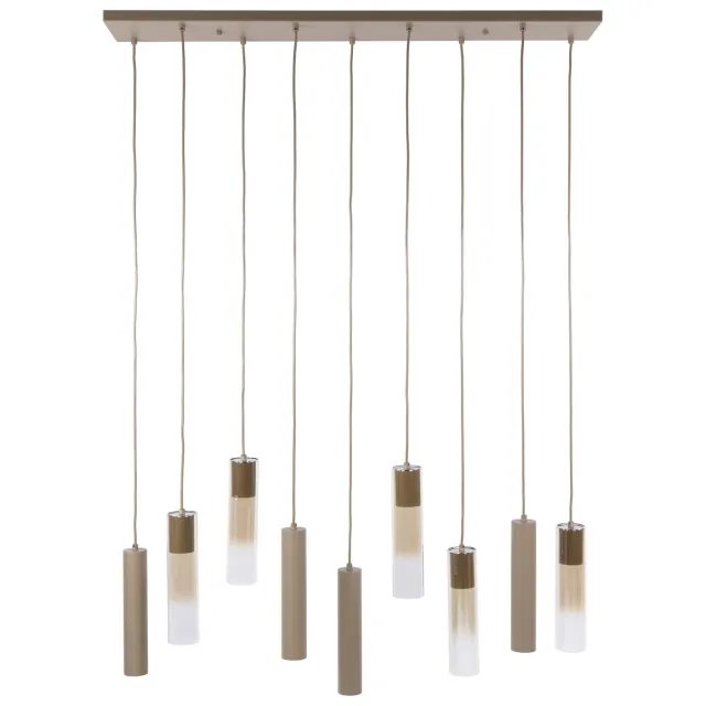 Nest of Nora Hanglamp Mella - 5+4-lichts - Beige - Eetkamerlamp