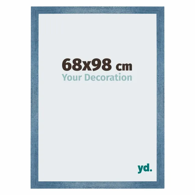 yd. Your Decoration - Fotolijst 68x98 cm - MDF - Helder Blauw Geveegd - Mura