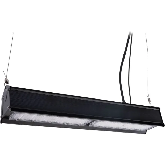 LEDVION LED Lineaire High Bay 150W (6000K - 175lm/W - dimbaar - IP65) - Energiezuinig Zwart