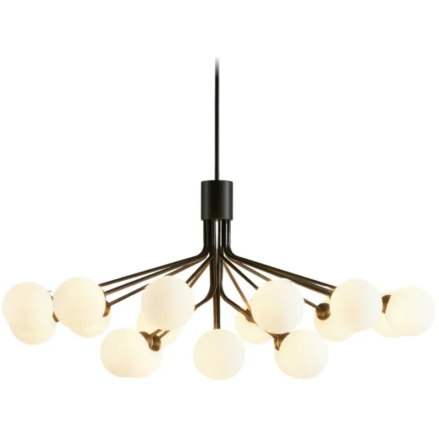 KOSILUM Audrey - Lamp - Zwart en Wit - Metaal en glas