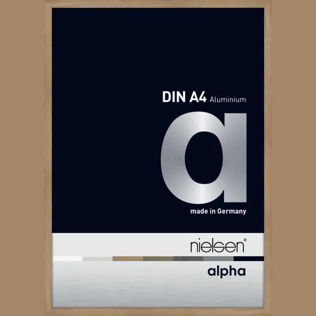 Nielsen Alpha Aluminium Fotolijst Oak 21x29,7cm (A4) Lichteiken