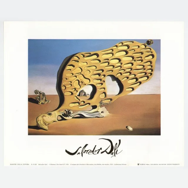 Catch Projecten Mini kunstposter - The Enigma of Desire, or: My Mother, My Mother, My Mother - Salvador Dalí - 24x30 cm Multicolor