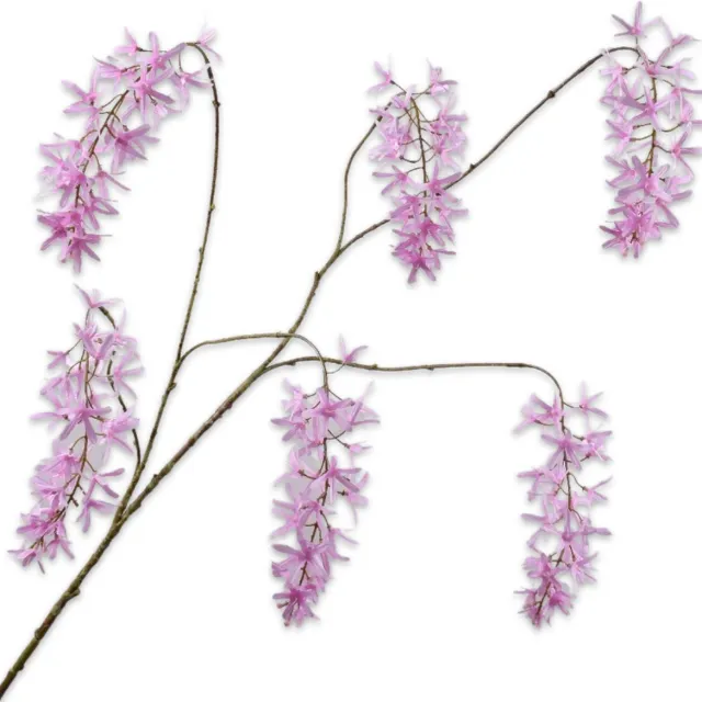 Silk-ka Kunstbloem-Zijden Bloemen Wisteria Tak Roze 133 cm