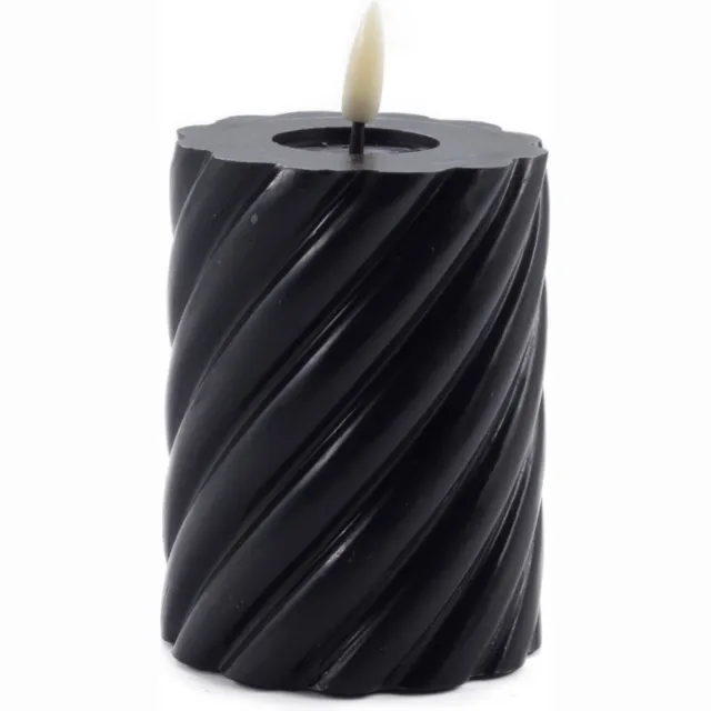 Mansion Atmosphere swirl led kaars zwart 10x7,5cm [gid://shopify/Metaobject/303110226255]