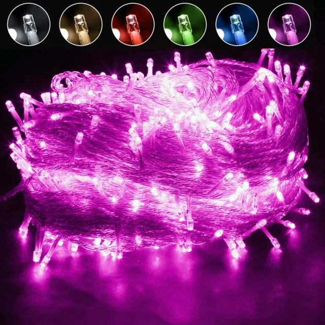 MUPOO Lichtsnoer Buiten en Binnen - IP44 100M 1000LEDs Roze licht -Fairy Light-8 Modes -fairy light- Kerstverlichting-Voor Buiten-Tuin-Schutting