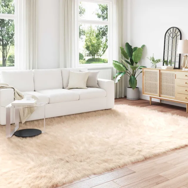 vidaXL Tapijt van imitatie TAFALLA Beige 200 x 280 cm Polyester, foto 2