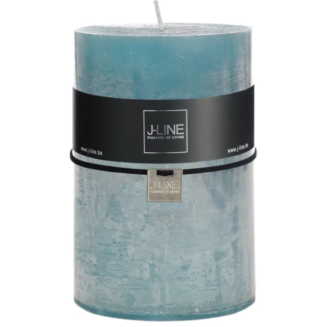 J-Line cilinderkaars - blauw - extra large - 120U - 6 stuks