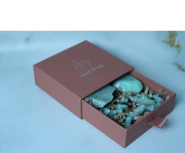 Natural Blooming Geboortemaand Edelsteen setje - December - Amazoniet - Gift - Bijzonder Cadeau - Ruwe Steen - Armband - Hanger -Spiritueel - Verjaardag groen