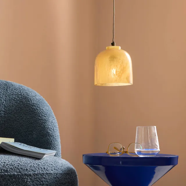 NOUS Living hanglamp Kai (Ø13 cm) Lichtgeel/crème